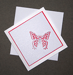 Pink Wings - Handcrafted (blank) Card - dr15-0004